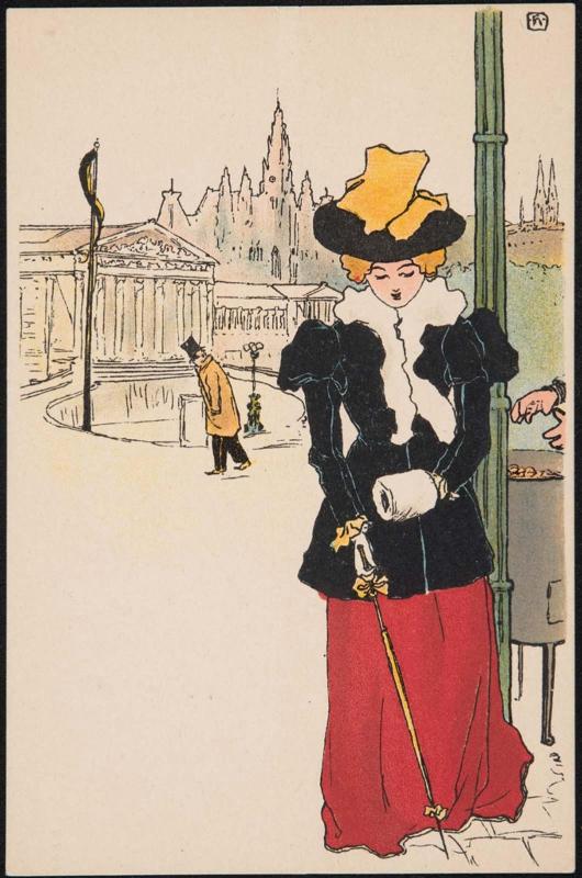 Woman with a walking stick, from the series Viennese Types