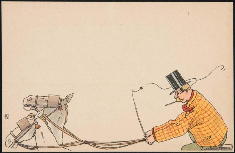 Man in top hat driving horse-drawn carriage, from the series Viennese Types
