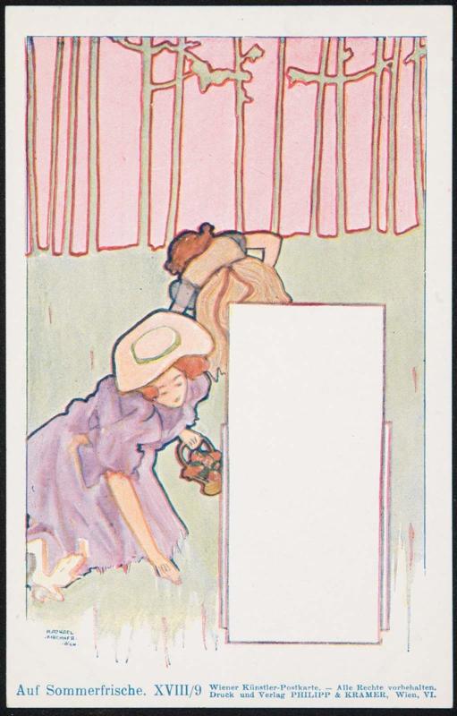 Two women picking flowers, from the series On Holiday