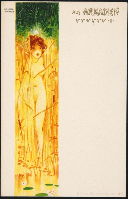 Woman among water lilies and reeds, from the series From Arcadia