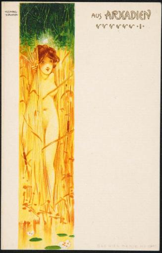 Woman among water lilies and reeds, from the series From Arcadia