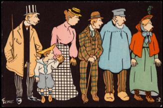 The crowd watching the oncoming cars