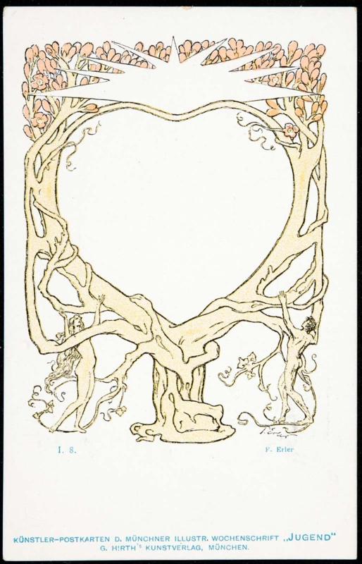 Trees shaped into a heart