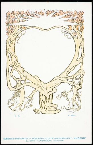 Trees shaped into a heart