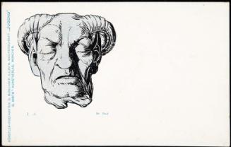 Man with ram horns