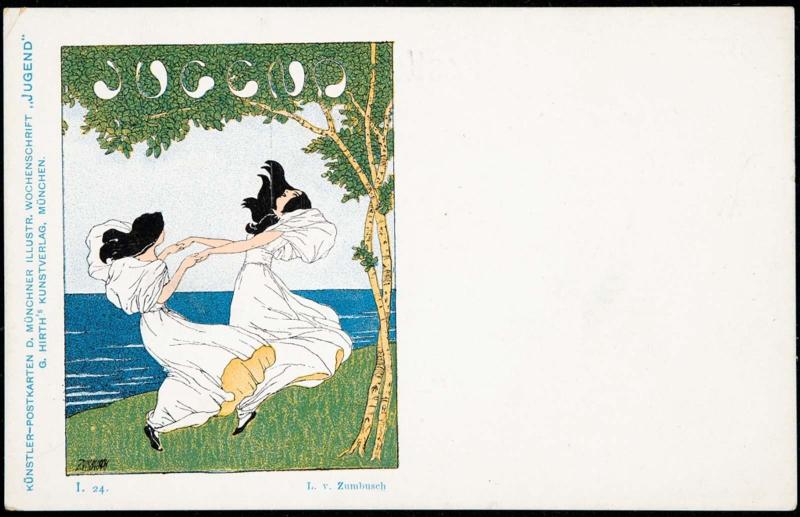 Two women dancing under a tree