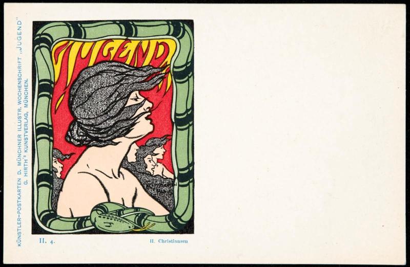 Dark-haired women framed by a snake
