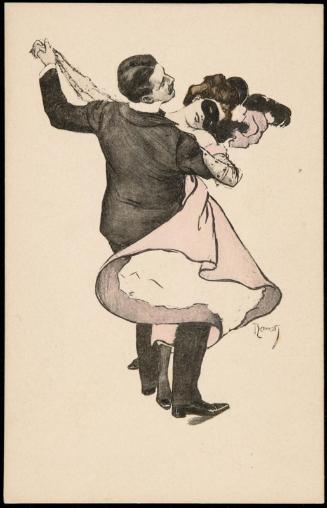 Masked woman dancing