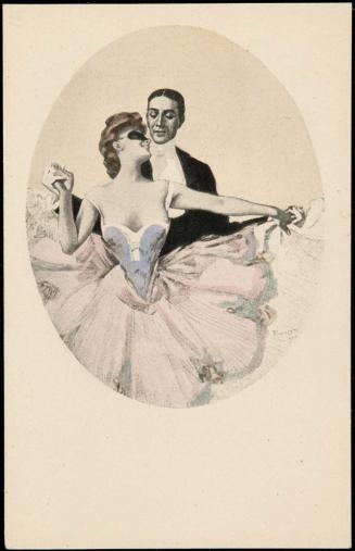 Couple dancing at the masquerade ball