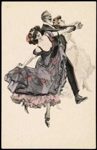 Man dancing with two women