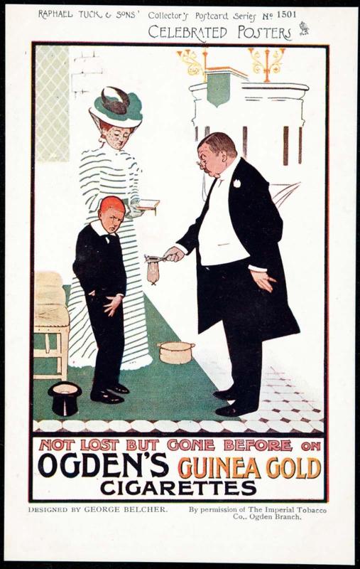 NOT LOST BUT GONE BEFORE ON OGDEN'S GUINEA GOLD CIGARETTES