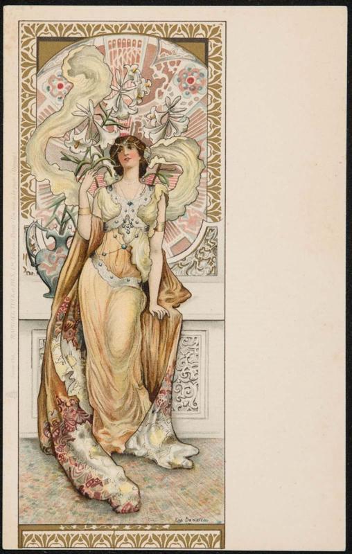 Angelic figure in a flowing dress