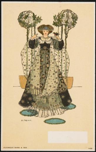 Woman with a bird perched on her hand