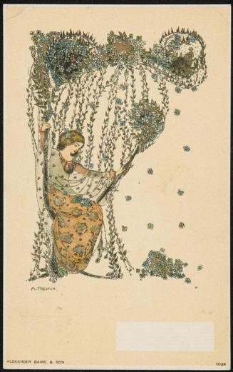 Woman resting in a hammock made of vines