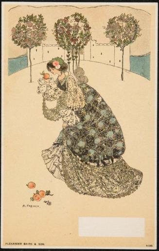 Woman holding a peach