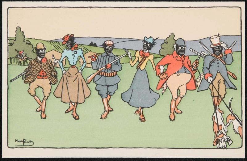 Racial depiction of black hunters
