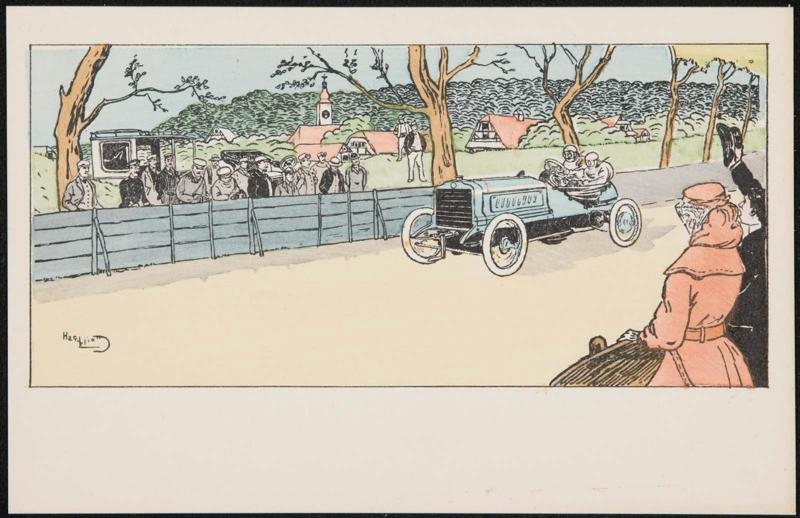 Onlookers cheer the drivers on