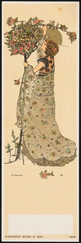 Woman reaching for flowers