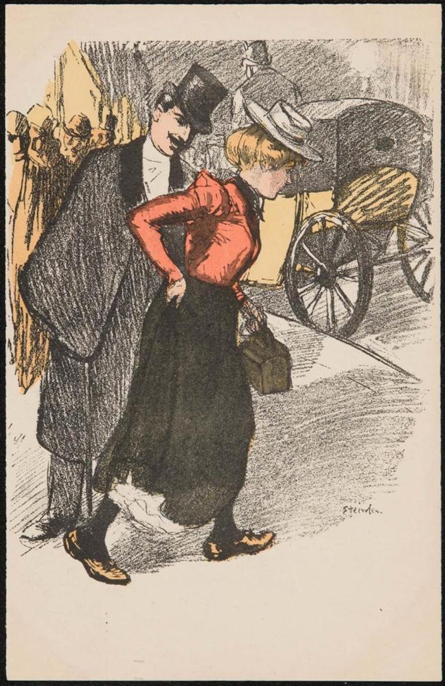 A couple out walking