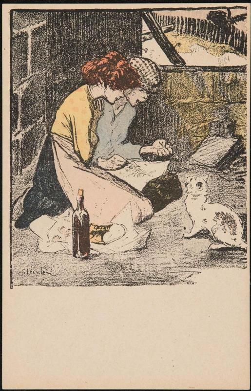 Feeding a cat