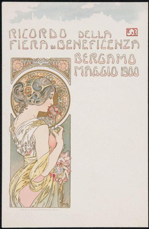 RICORDO DELLA FIERA di BENEFICENZA BERGAMO MAGGIO 1900