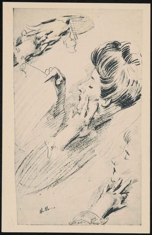 Sketches of a young woman