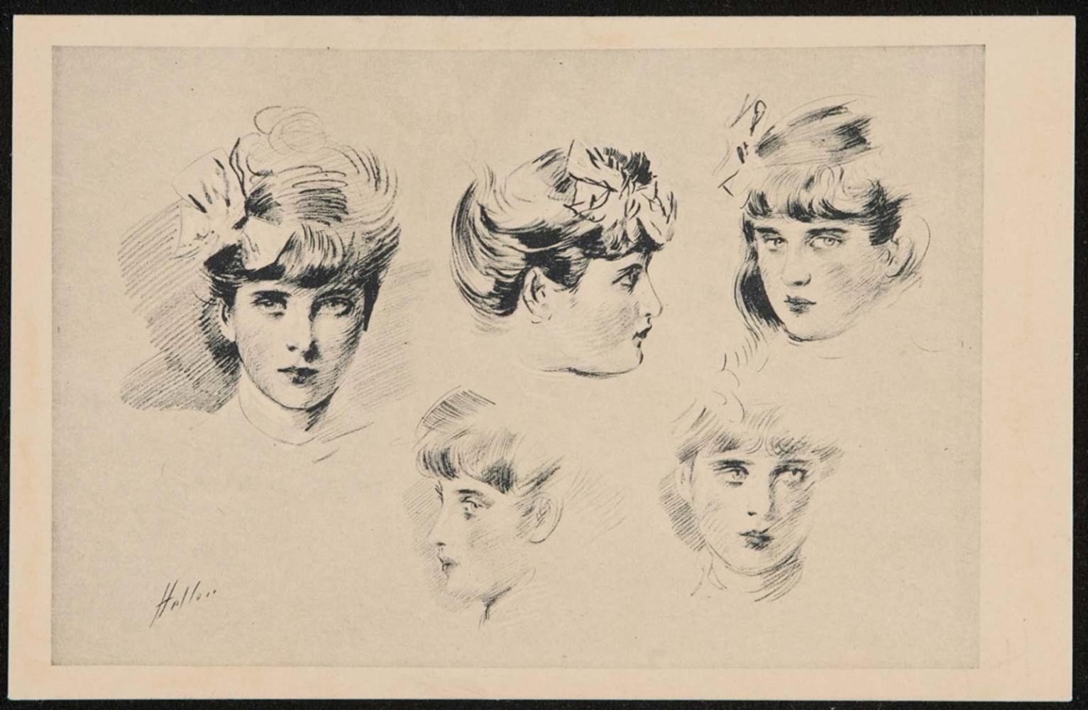 Sketches of young women