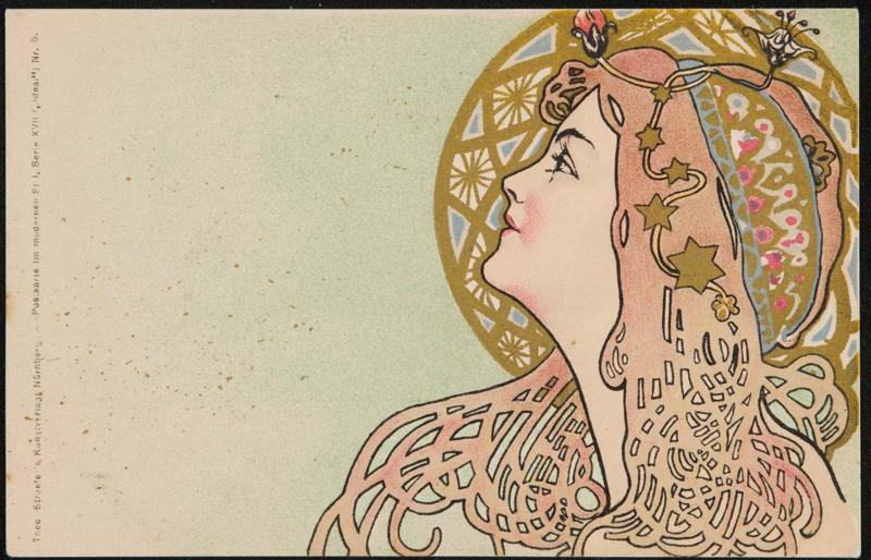 Red-haired woman with a golden crown