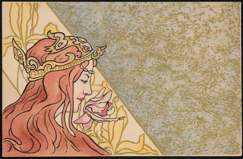 Red-haired woman with a golden crown