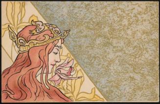Red-haired woman with a golden crown