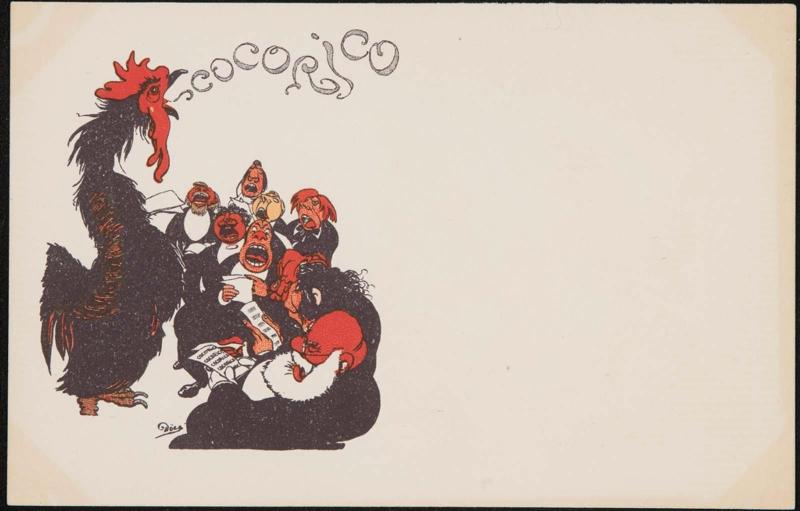 Cover art for the magazine Cocorico