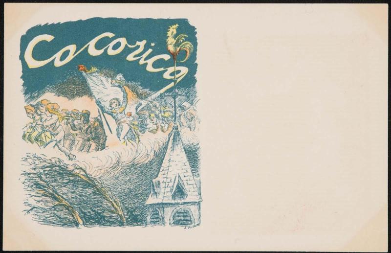 Cover art for the magazine Cocorico