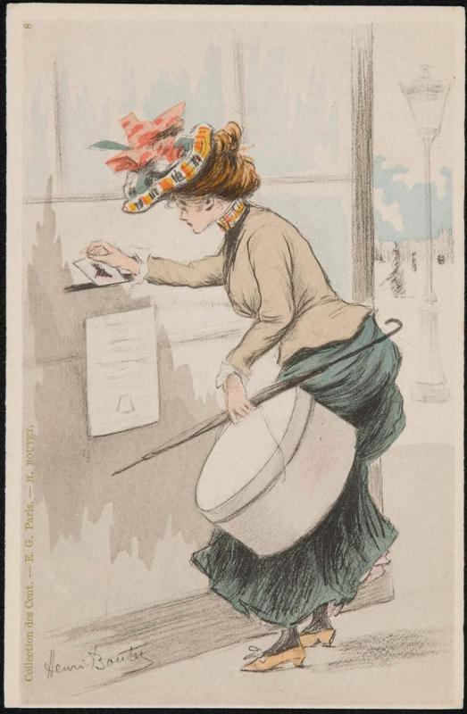 Woman mailing a letter