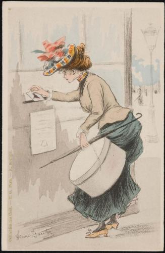 Woman mailing a letter