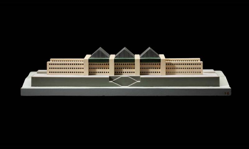 Architectural model for Regional Administrative Center, project "Trieste e una Donna"