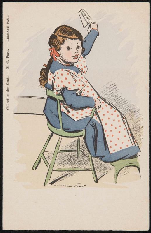 Girl in a polka dot apron