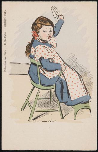 Girl in a polka dot apron
