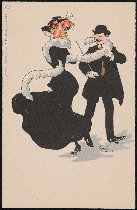 Woman with a white boa