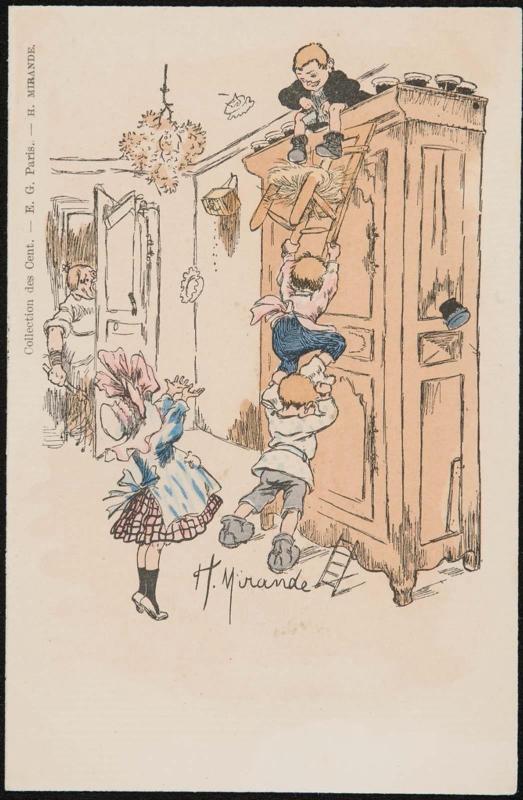 Children up to no good in the kitchen
