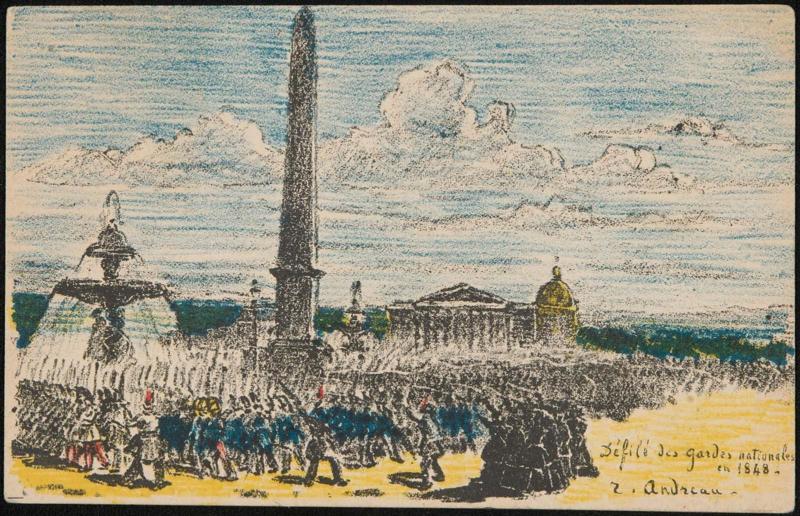 Defile des gardes nationales en 1848
