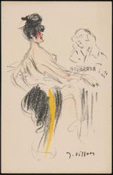 Woman in a pink dress