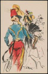 Woman dancing with a soldier