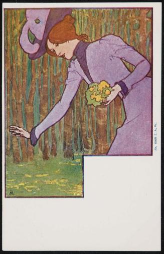 Woman picking flowers