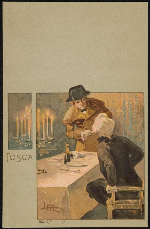 Atto 2o; One of Scarpia's henchmen delivering news