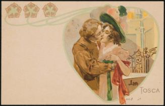 Atto 1; Cavaradossi kissing Tosca
