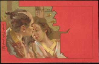 A couple holding one another