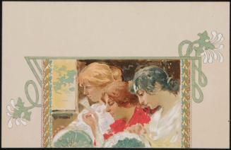 Three woman sewing