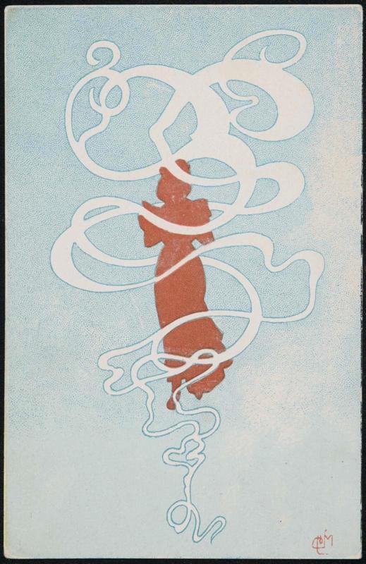 Woman in a smoke plume