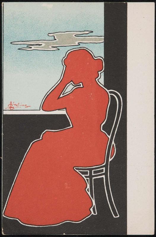 Woman sitting by a windowsill