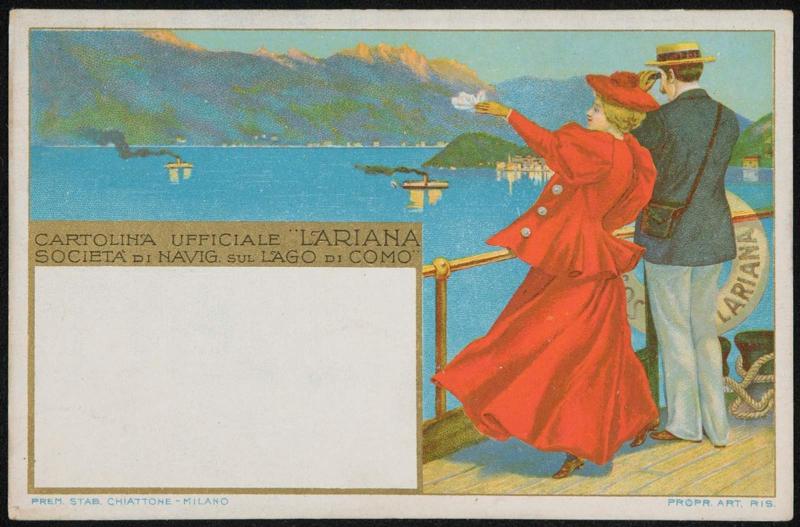 Cartolina Ufficiale "Lariana Societa di Navig. sul Lago di Como"